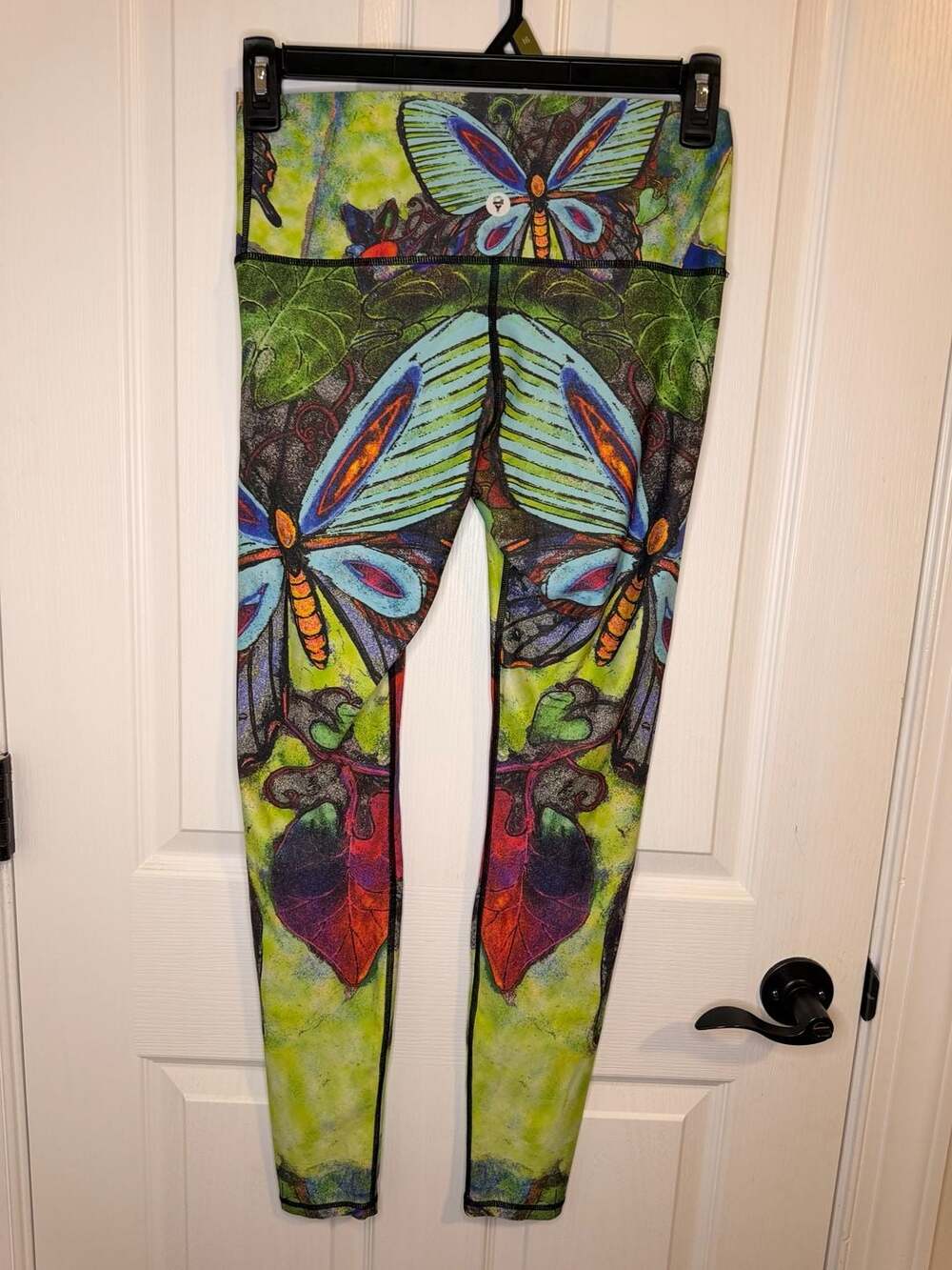 Yoga Democracy Women's Butterfly Print High-Waisted Athletic Leggings size L - Picture 3 of 8